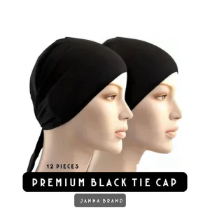 JANNA TIE CAP - Black