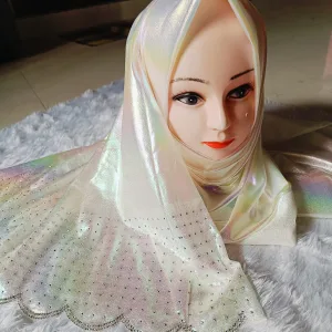 Rainbow Shimmer - Lacer cut Stone Hijab